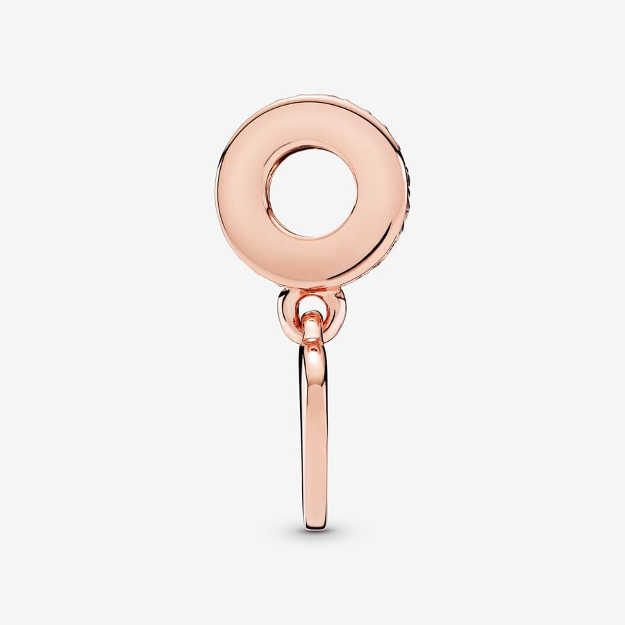 Gravierbare Plakette mit Herzanhänger – Roségold – Charms – Pandora