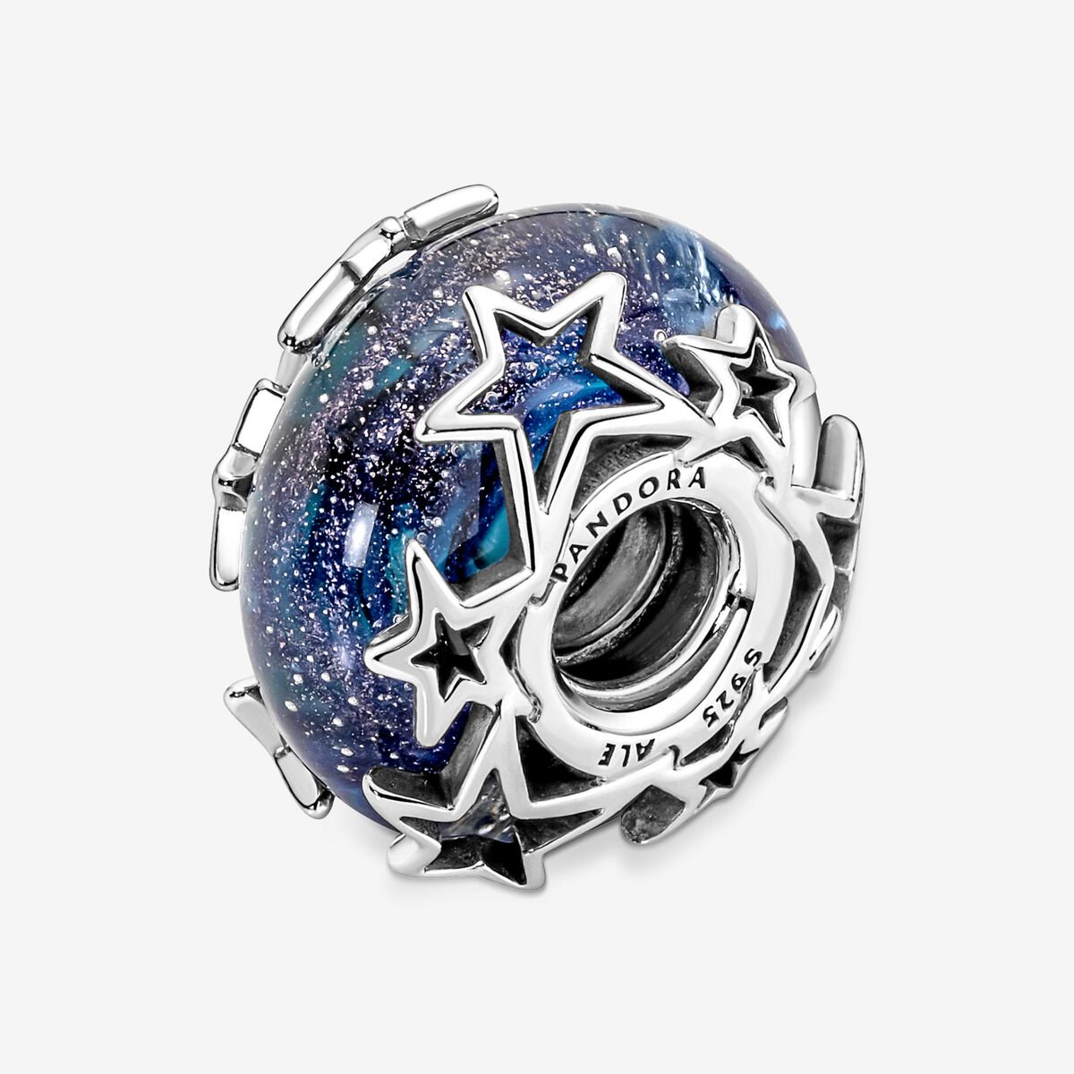 Verre de Murano - Bleu & Galaxie - Charms - Pandora