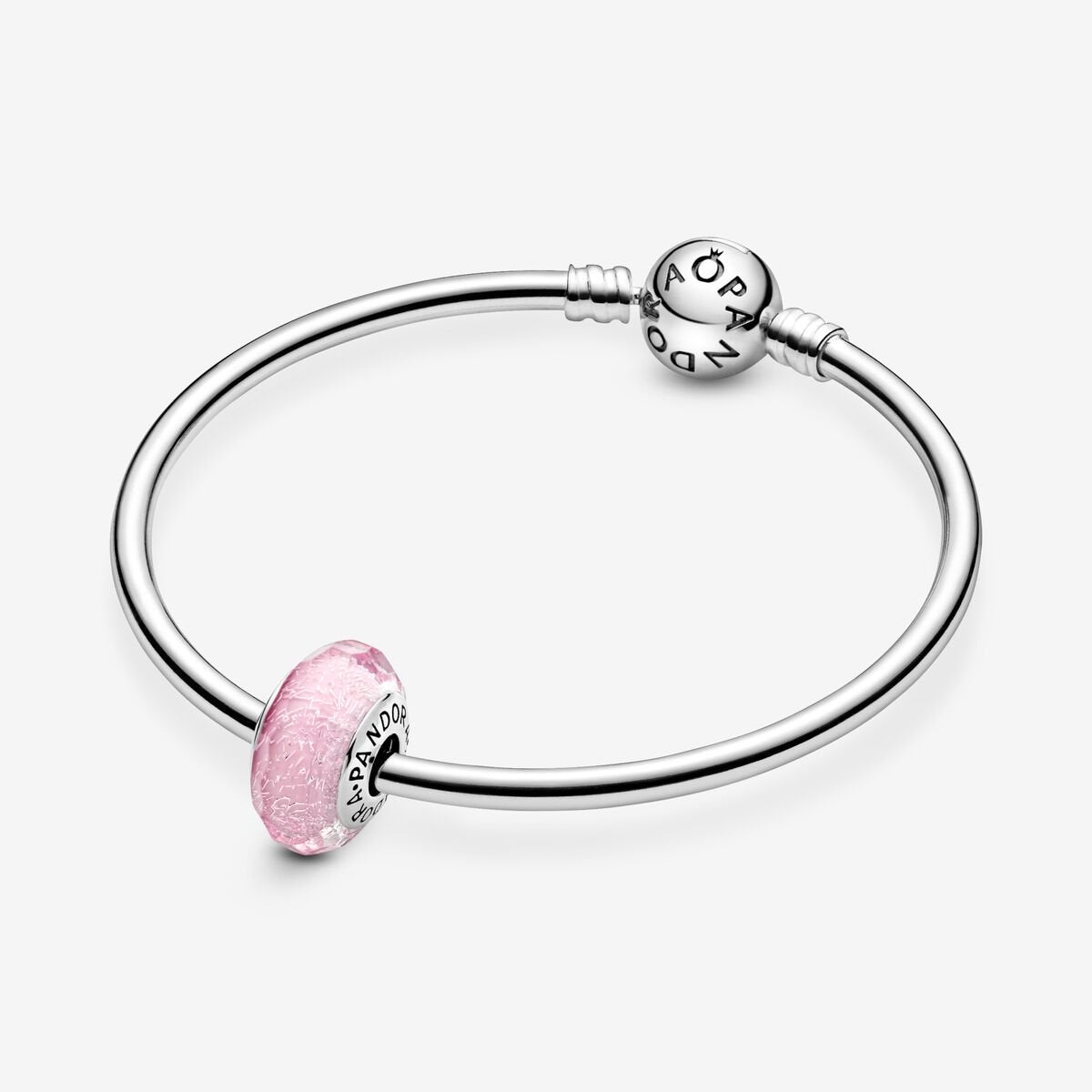 Murano Glass - rosa Facetten - Charms - Pandora