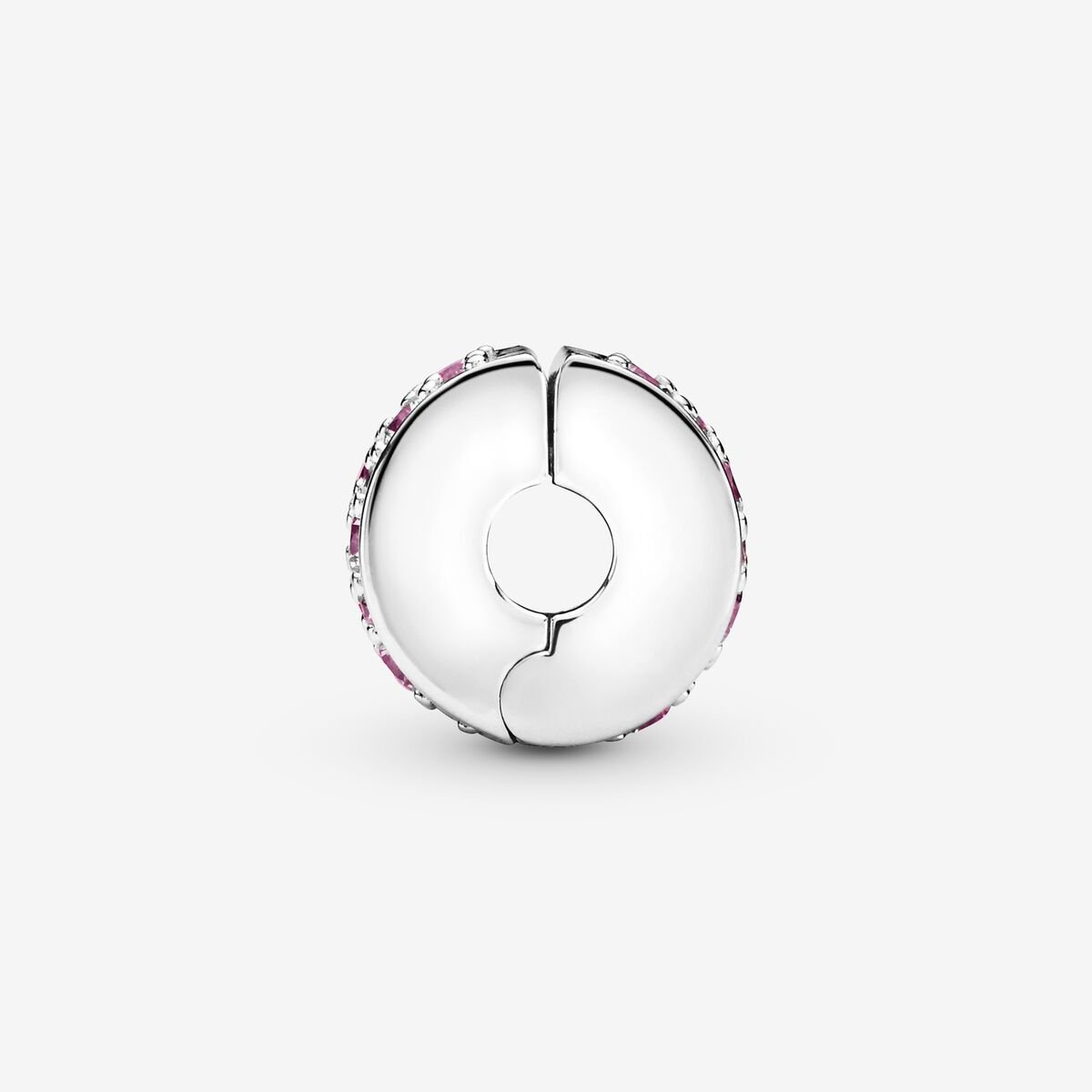 Clip – Pavé – Rosa und Silber – Pandora Charms