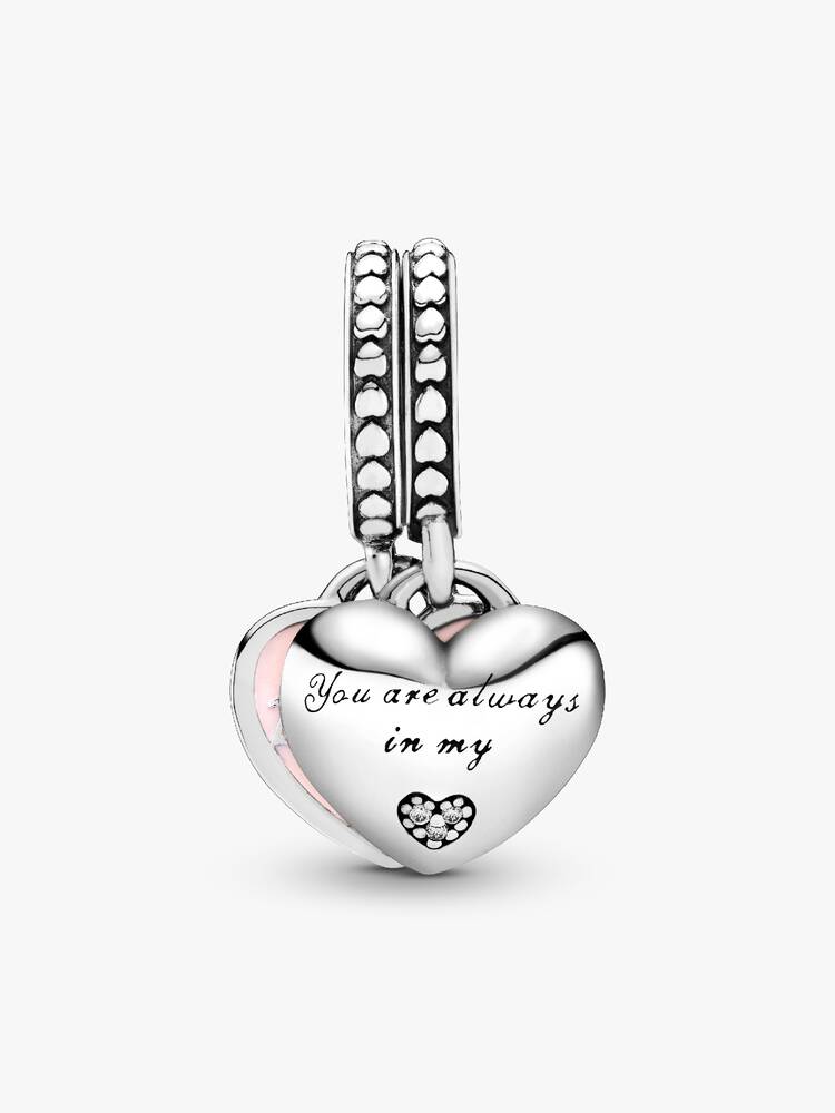 Charm Pandora - Pendentif Cœurs Mère et Fille | 792072EN40