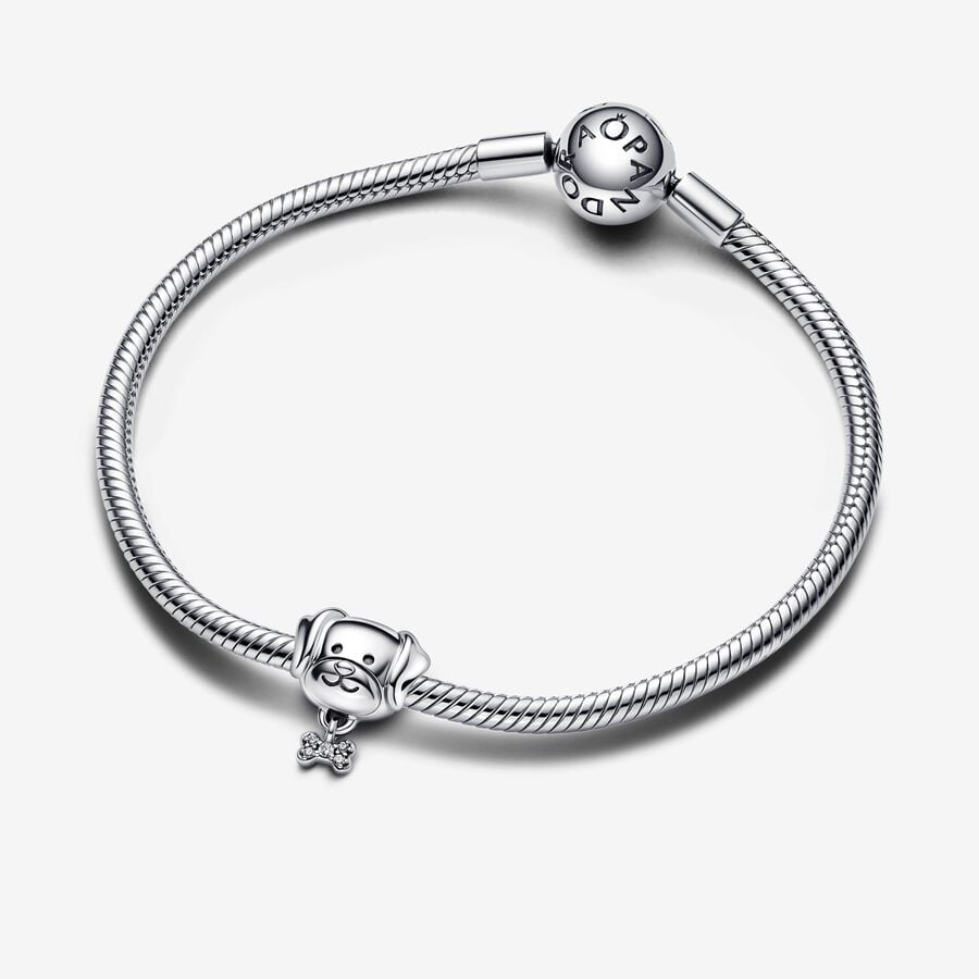 Animaux - Chien & Os - Argent - Charms - Pandora