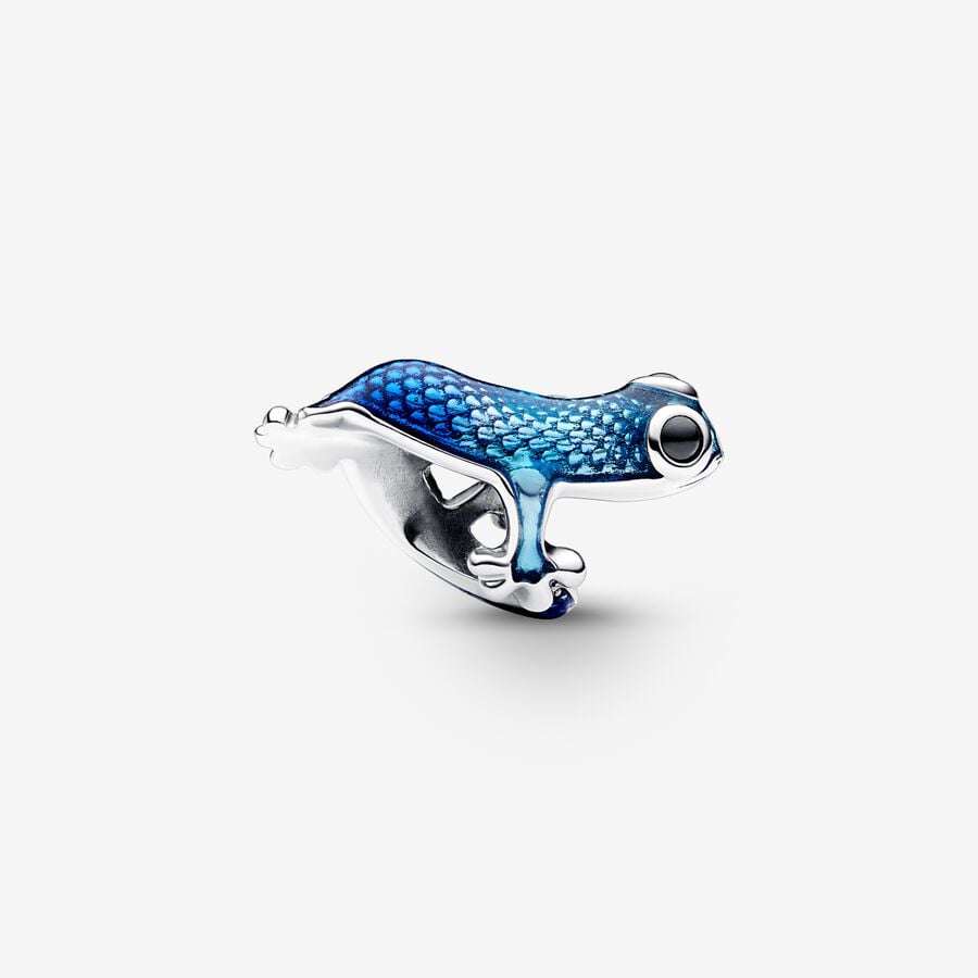 Animals - Blue Gecko - Silver - Charms - Pandora