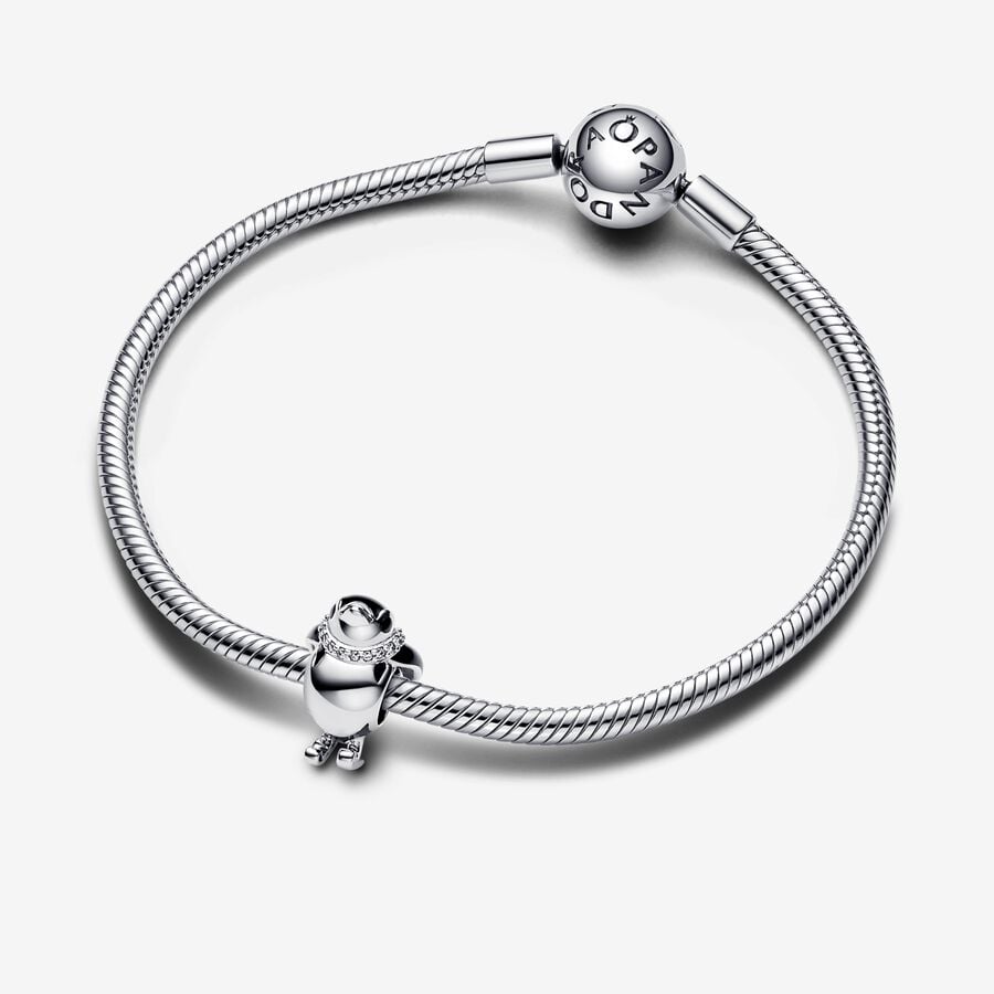 Animaux - Pingouin à Ski - Argent - Charms - Pandora