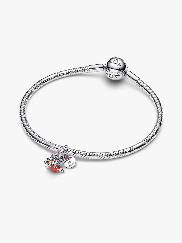 Disney Stitch Silver Space Rocket Pendant Charm – se 4