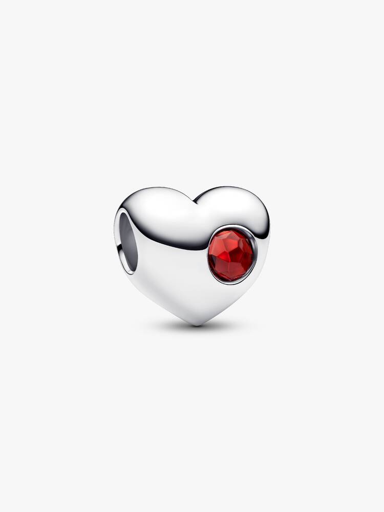 Pandora Charm - Graverbart Rødsten Hjerte | 794161C01