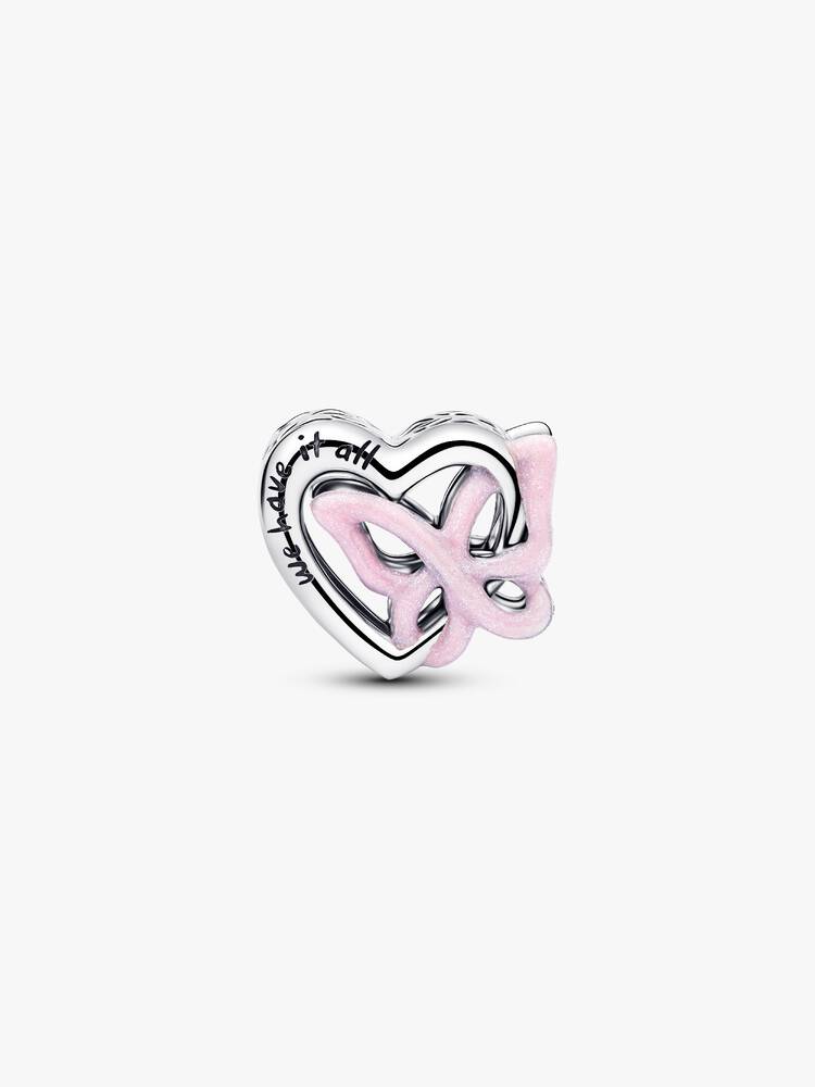 Charm Cœur et Papillon Entrelacés Argent | Pandora
