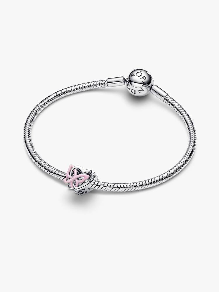 Charm Cœur et Papillon Entrelacés Argent | Pandora