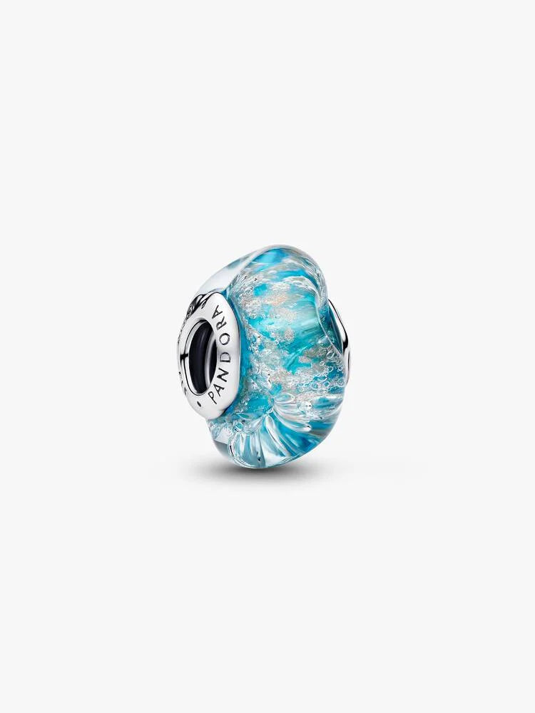 Sjarm Pandora - Murano-glass turkis og glitter | 794701C01