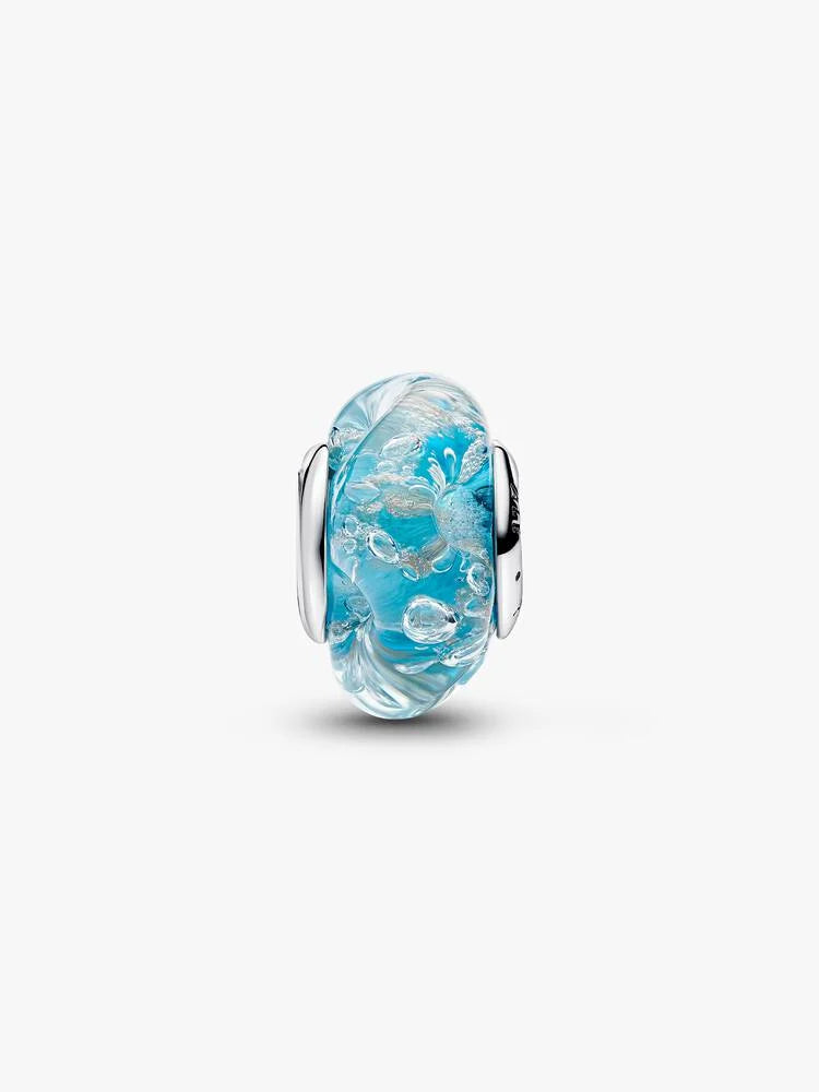 Sjarm Pandora - Murano-glass turkis og glitter | 794701C01