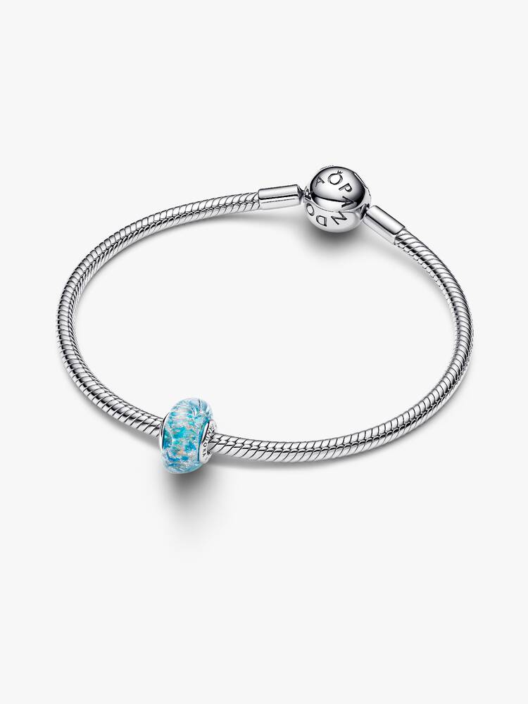 Sjarm Pandora - Murano-glass turkis og glitter | 794701C01