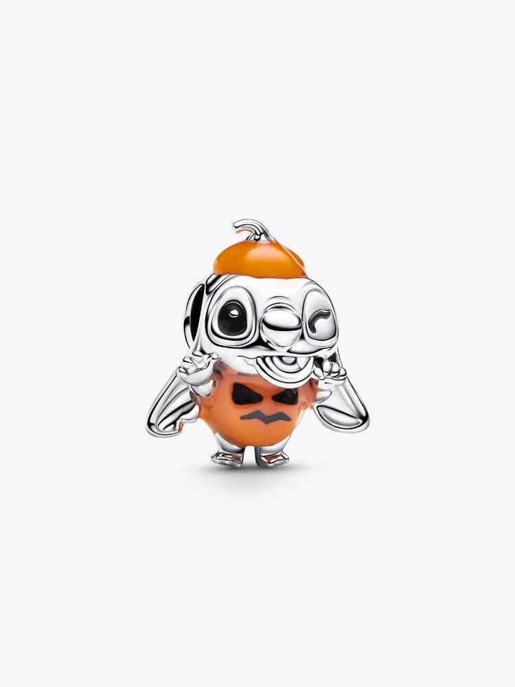 Disney Stitch Halloween Pumpa Berlock Silver