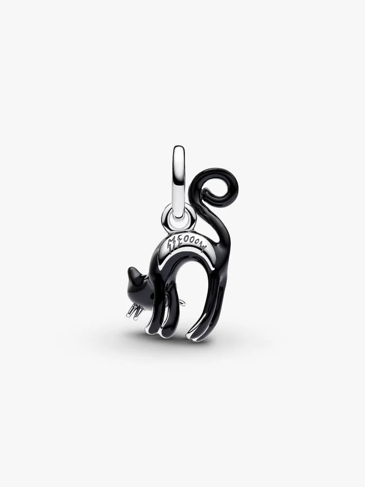 Ciondolo in argento con gatto nero – vista 3