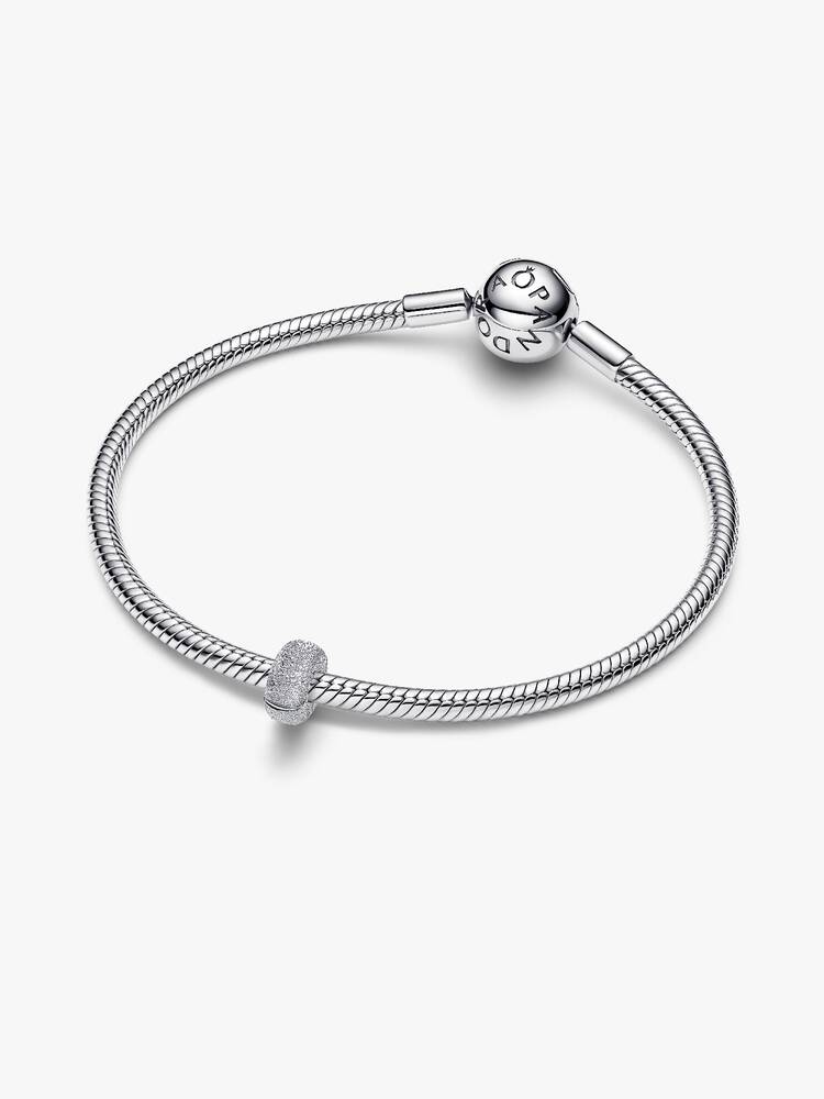Mini ciondolo a clip in argento testurizzato | Pandora