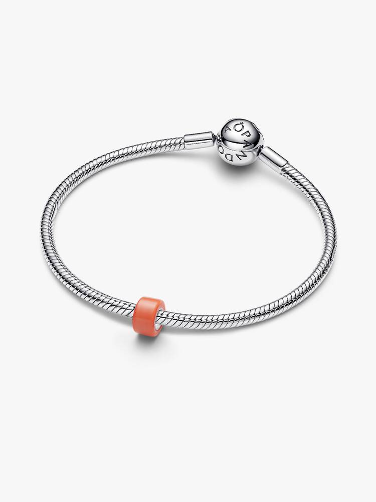Mini Charm Murano Arancione Argento | Pandora