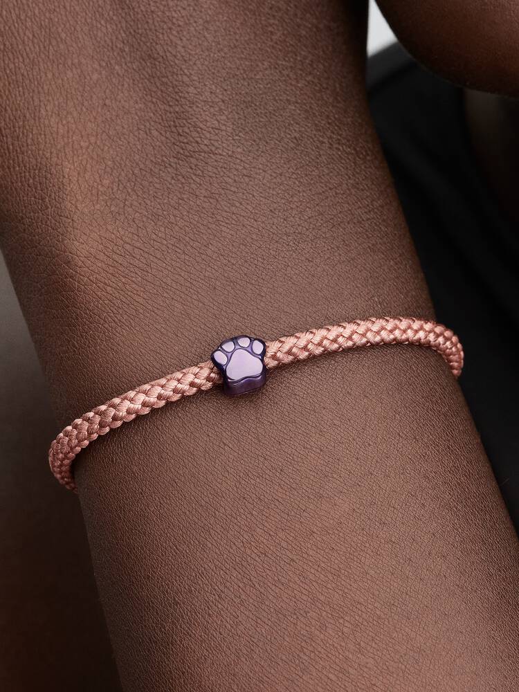 Mini Silber Violetter Pfotenanhänger | Pandora