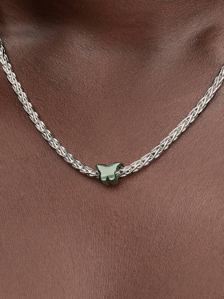 Mini ciondolo a forma di farfalla verde argento | Pandora
