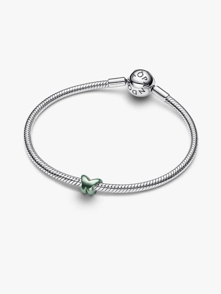 Mini ciondolo a forma di farfalla verde argento | Pandora