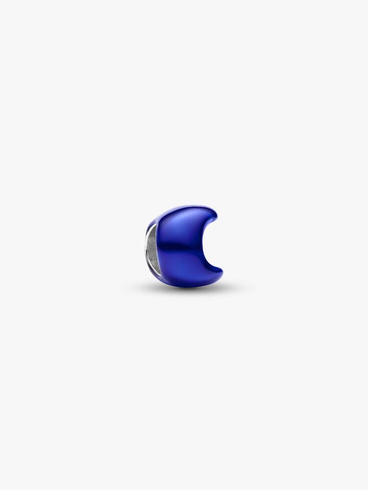 Mini Charm Lune Bleue Argent