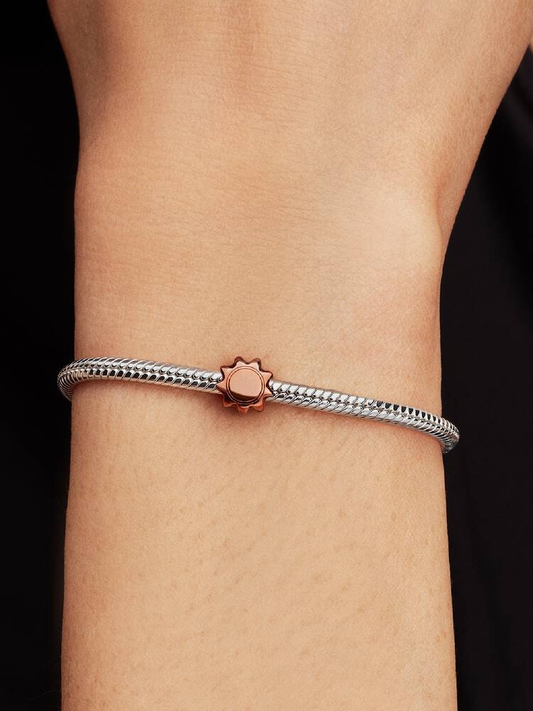 Mini ciondolo sole arancione argento | Pandora