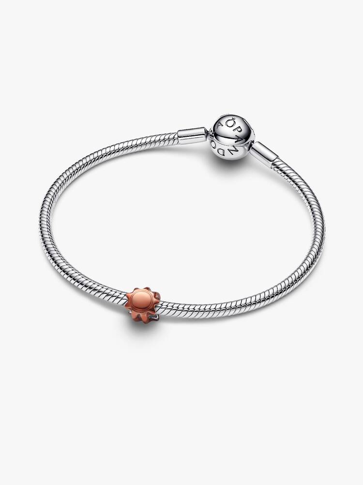 Mini ciondolo sole arancione argento | Pandora