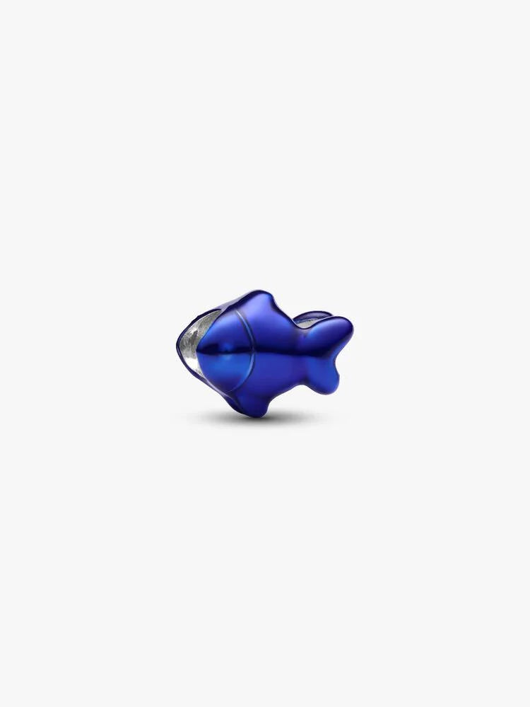 Mini Charm Poisson Bleu Argent