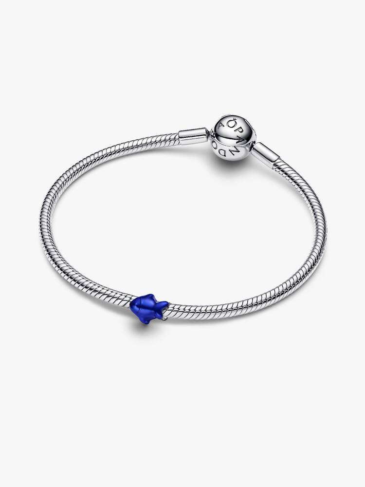 Mini ciondolo a forma di pesce azzurro in argento | Pandora