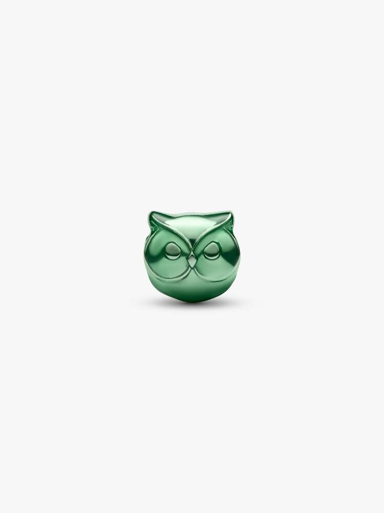 Mini ciondolo gufo verde argento | Pandora