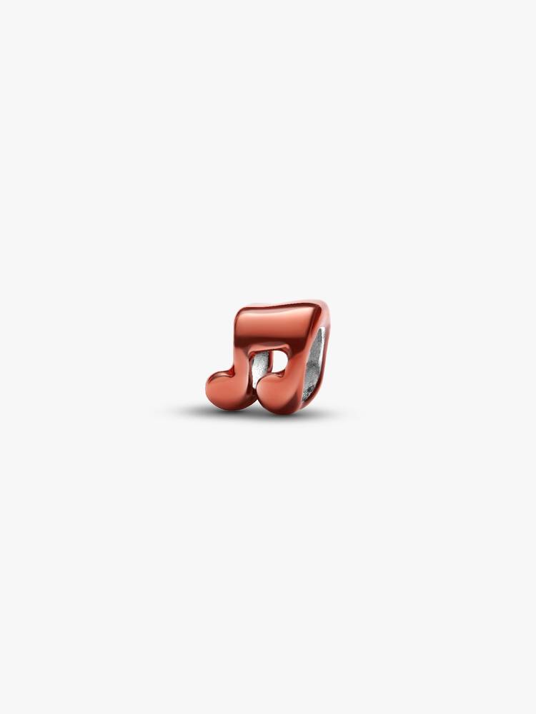 Mini Charm Note de Musique Orange Argent