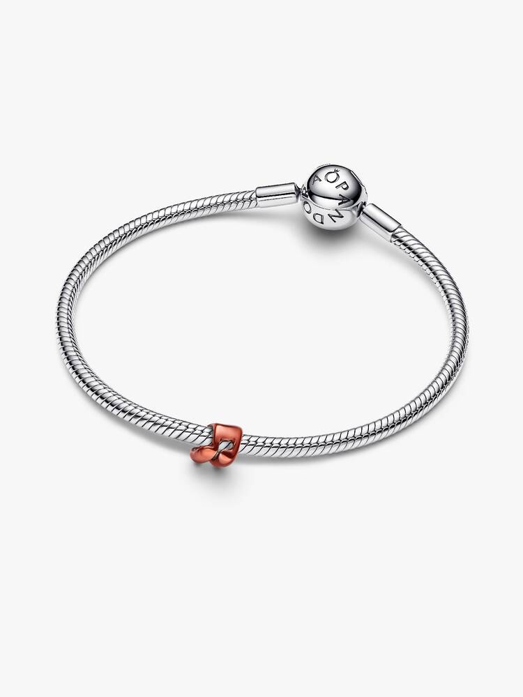 Mini Musical Note Charm Oranžová Stříbrná | Pandora