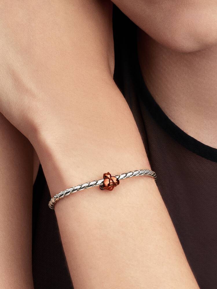 Mini ciondolo a forma di ape in argento arancione | Pandora