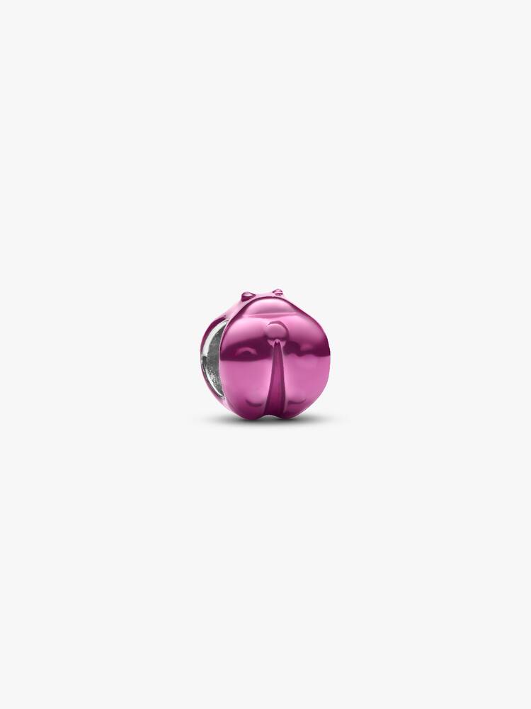 Mini Charm Coccinelle Rose Argent