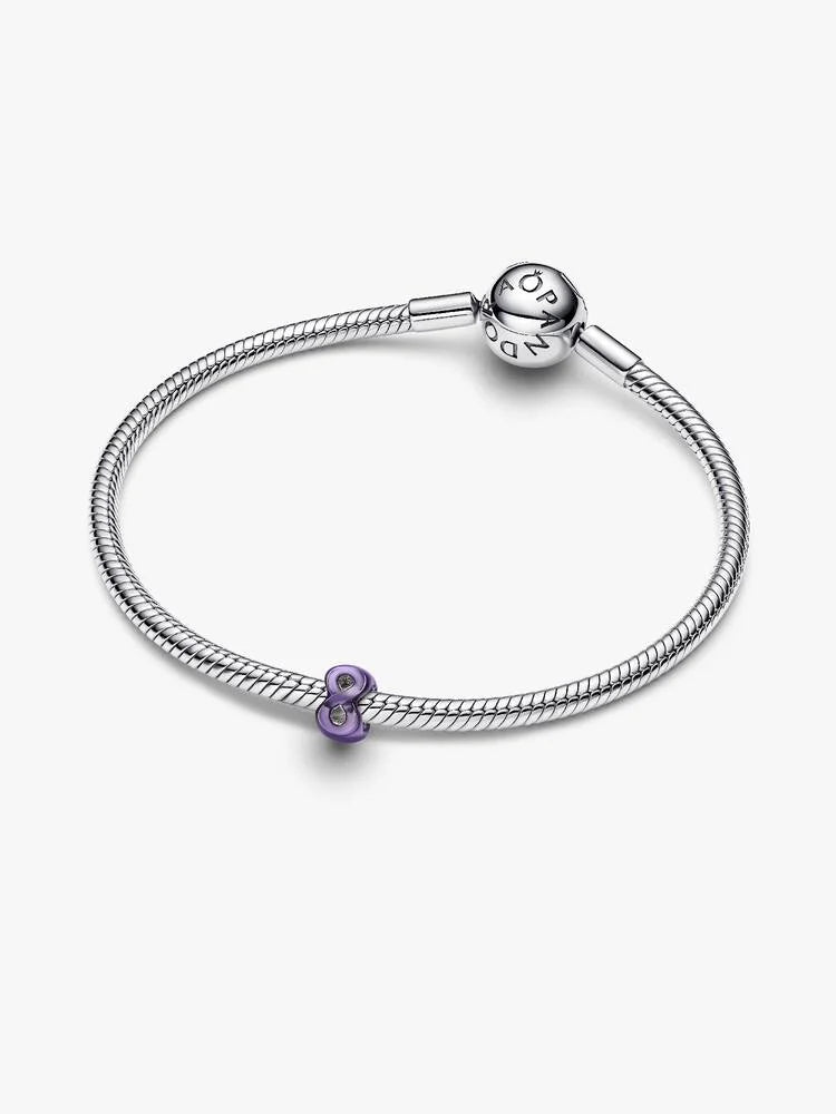 Mini Charm Symbol nekonečna Purple Silver | Pandora