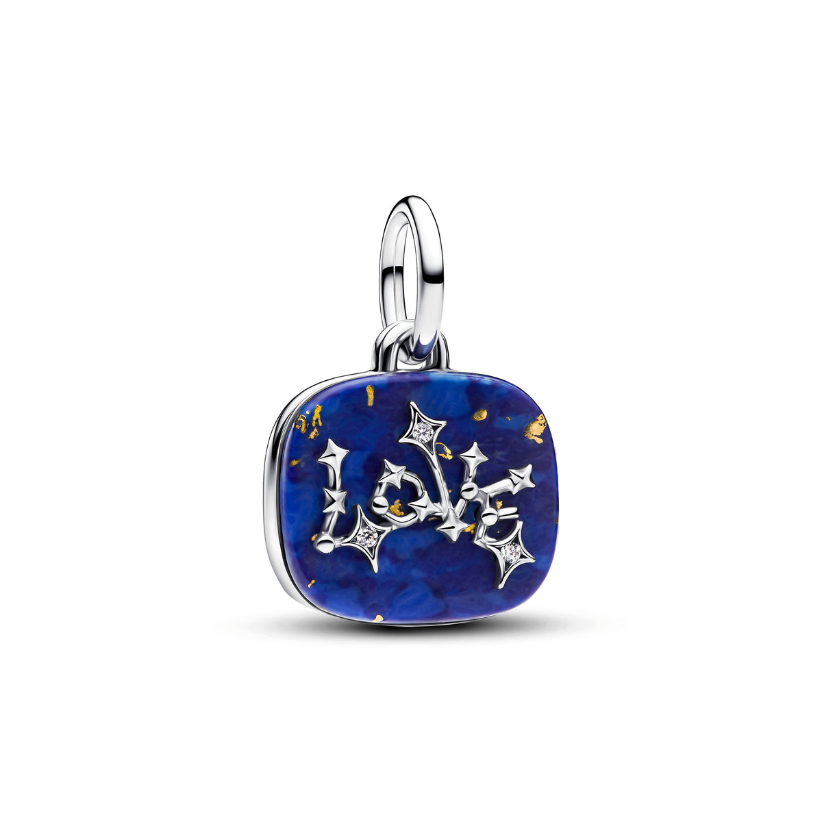 Charm Pendentif Double Constellation Love Bleu Céleste Argent