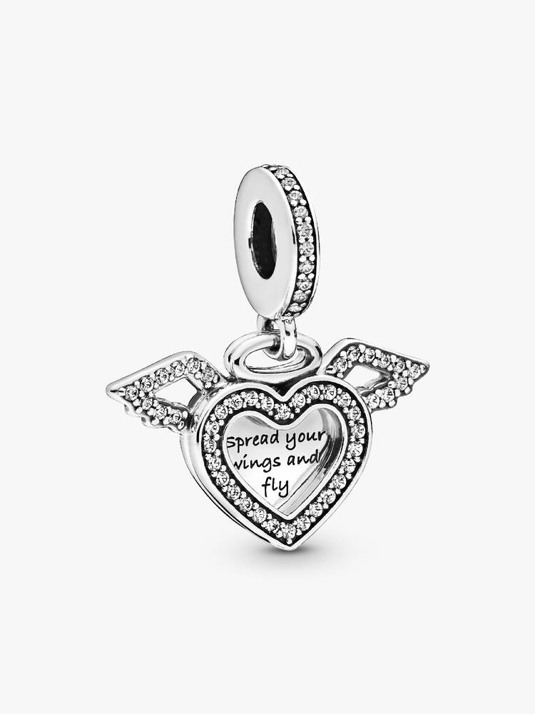 Pandora-Charm – Herz- und Engelsflügel-Anhänger | 798485C01
