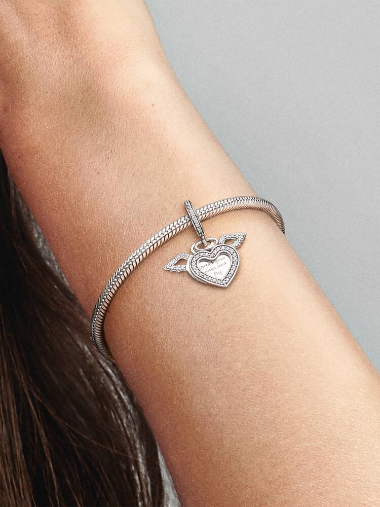 Pandora-Charm – Herz- und Engelsflügel-Anhänger | 798485C01