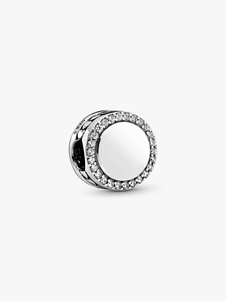 Charm Pandora - Engravable Glittering Button | 798747C01
