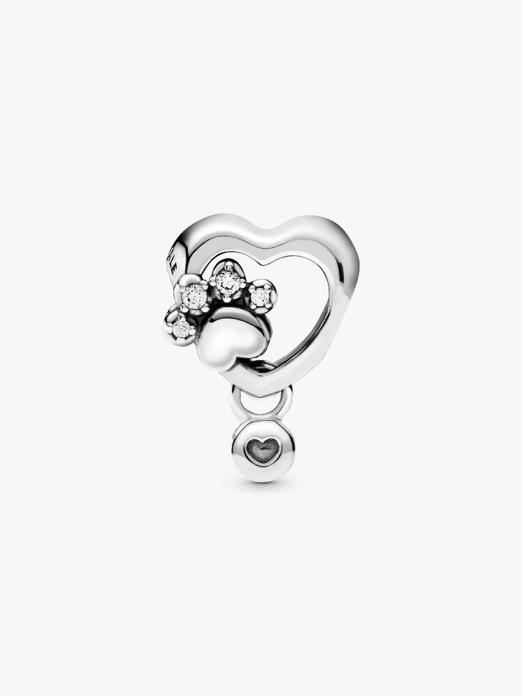 Pençe Baskısı ve Köpüklü Kalp Charm'ı | Pandora