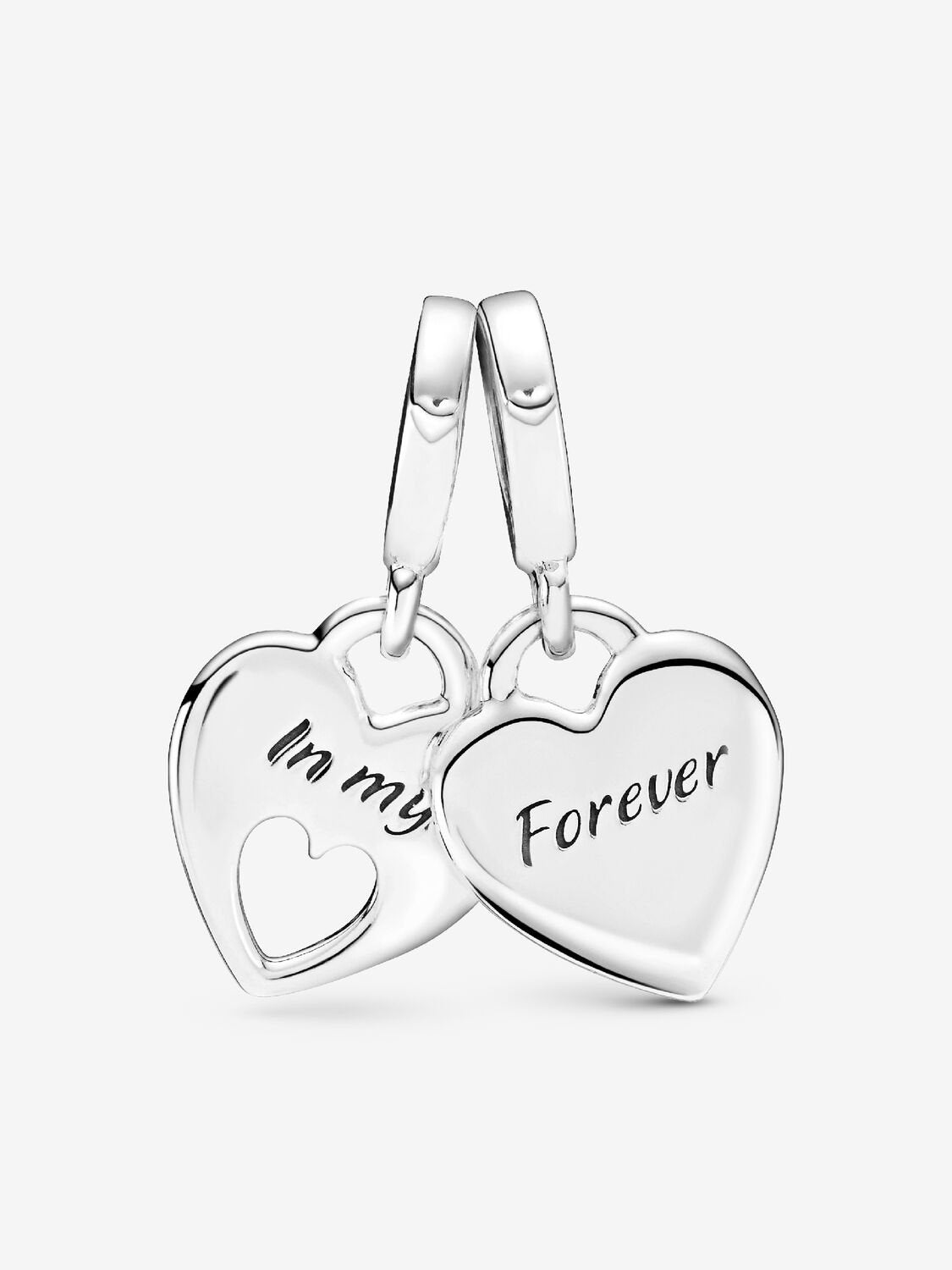 Double Separable Heart Pendant Charm | Pandora