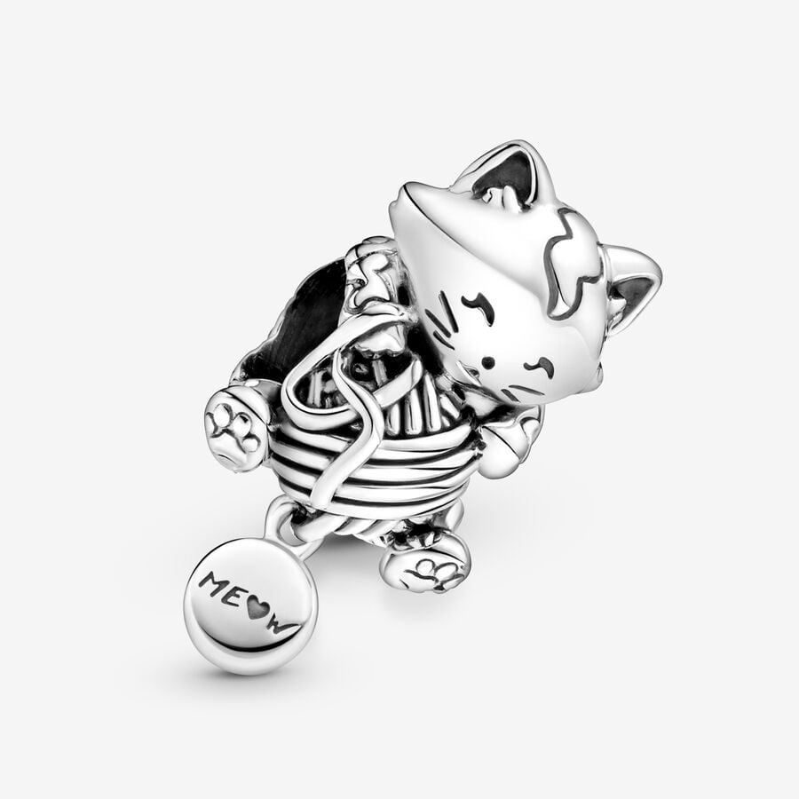 Animals - Wool Kitten - Silver - Charms - Pandora