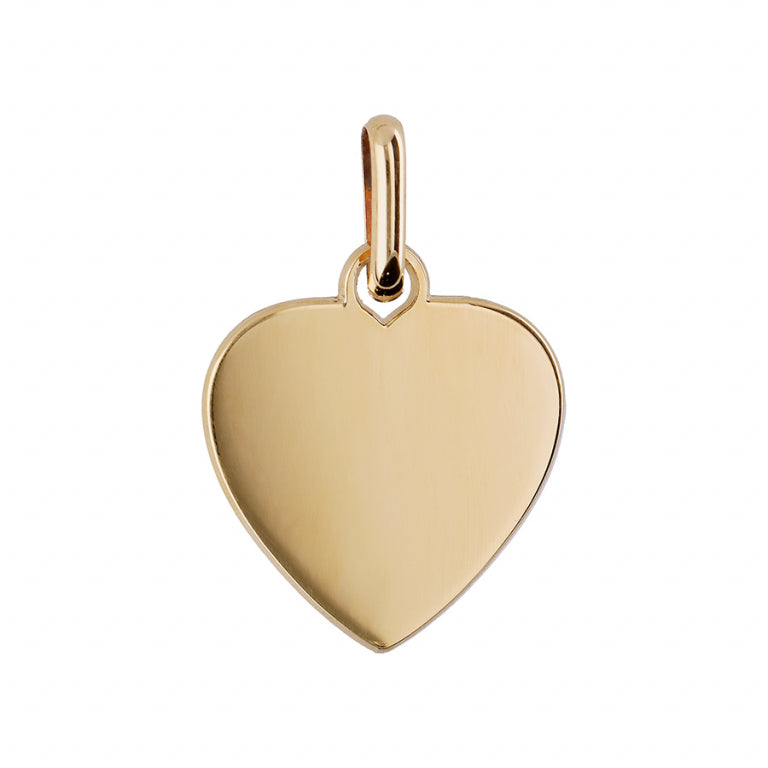Pendentif à graver cœur en vermeil lisse