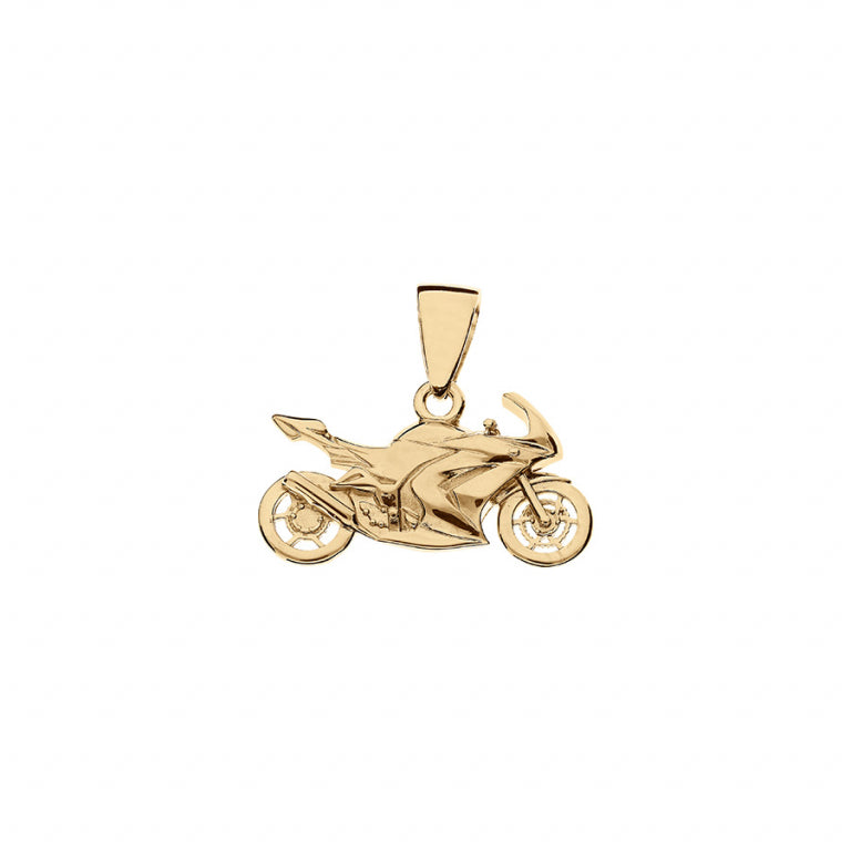 Pendentif mode moto de route en vermeil