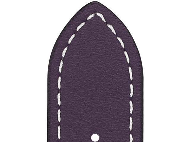 Leather Watch Strap - Manhattan - Eggplant - Rochet - 14x14mm