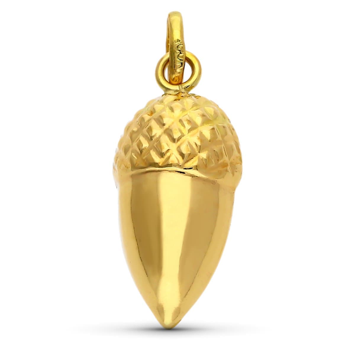 18K gouden eikelketting 16X7 mm