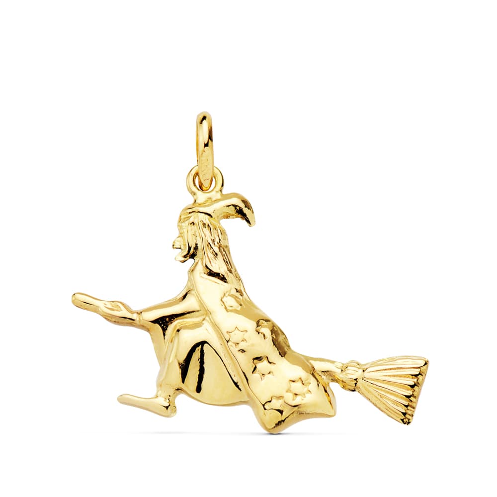 Collar Bruja Oro 18K. 17X22mm