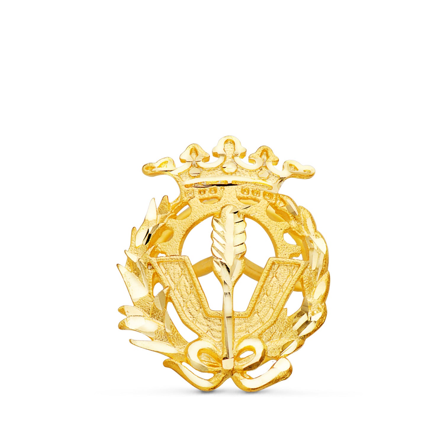 18K gult gull-emblem Politisk og økonomisk vitenskap 18 X 14 mm