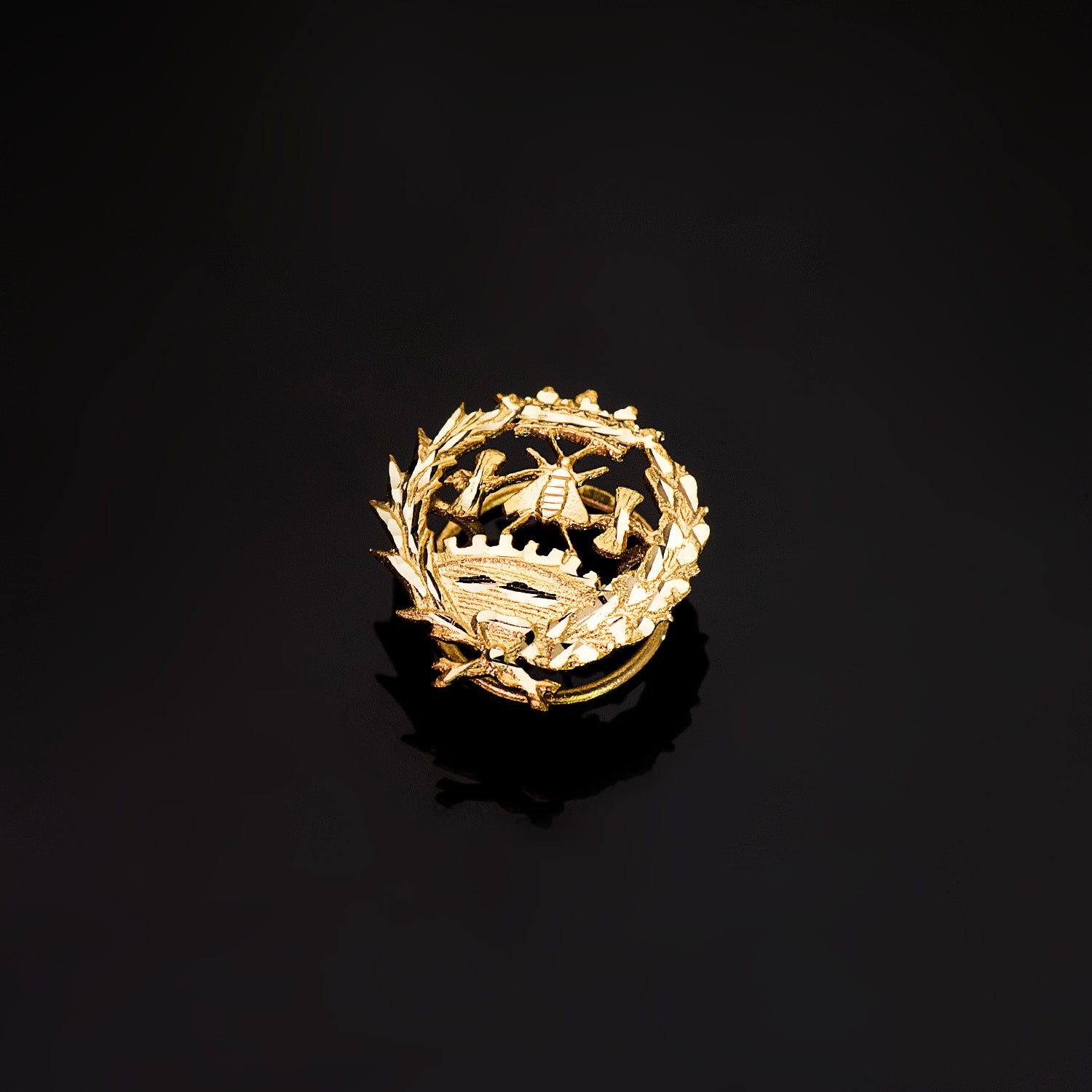 18K Guld Guld Märke Economic Sciences 18 X 17 mm