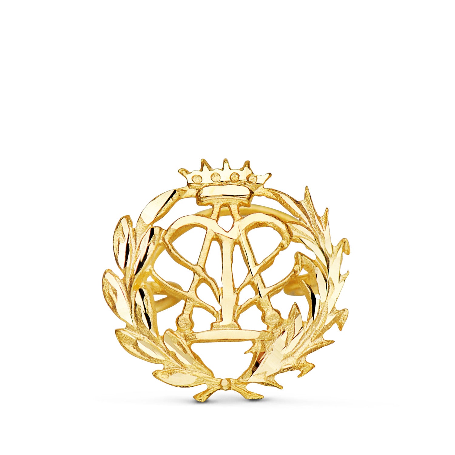 Insigna fizică din aur galben de 18K 15 X 15 mm