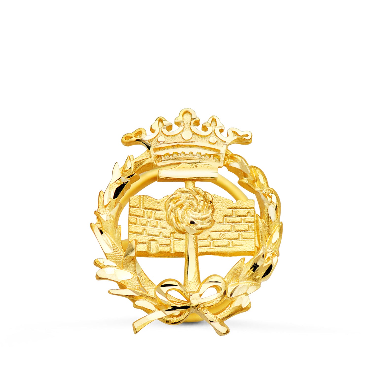 Badge Géologique Or Jaune 18K 17 X 14 mm