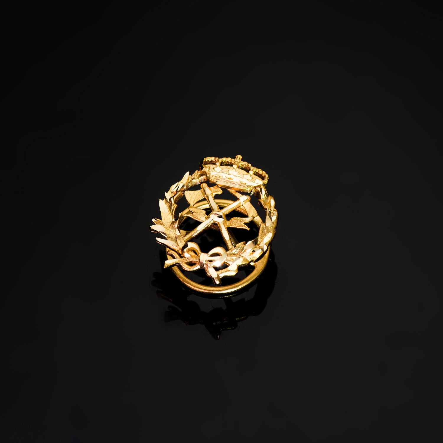 Insigna Inginer Silvic Aur Galben 18K 17 X 14 mm